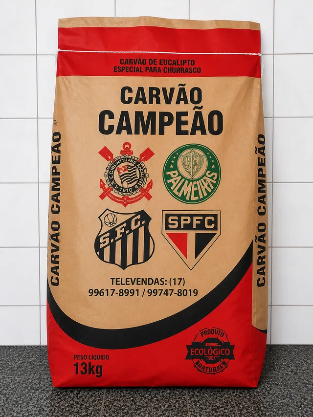 Saco de 13 kg de Carvão Campeão
